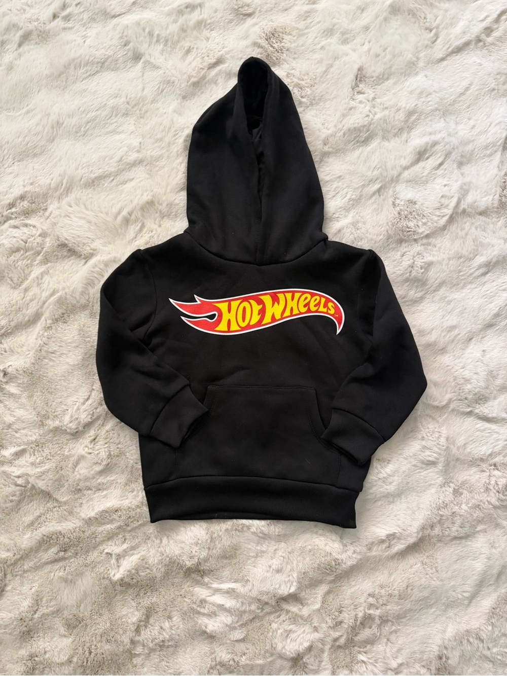 Hot Wheels Black Hoodie with Red and Yellow Logo | Mattel - Picture 3 of 5